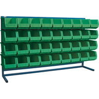 Rayonnage &agrave; persienne avec bacs, 36 bacs, 72" la x 15" p x 40" h Les Fournitures Industrielles Méga