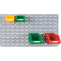 Metal Louvered Panel Bin Support Rack, 32 Bins, 36" W x 1/8" D x 19" H Les Fournitures Industrielles Méga