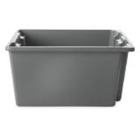 Stack & Nest Palletote Box, 10" x 15.5" x 19.5", Grey Les Fournitures Industrielles Méga