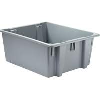 Stack & Nest Palletote Box, 10" x 19.5" x 23.5", Grey Les Fournitures Industrielles Méga