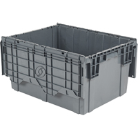 Contenants de distribution Flipak en plastique poly&eacute;thyl&egrave;ne (PE), 39" x 14" x 13", Gris Les Fournitures Industrielles Méga