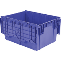 Contenants de distribution Flipak en plastique poly&eacute;thyl&egrave;ne (PE), 27,9" x 20,9" x 15,2", Bleu Les Fournitures Industrielles Méga