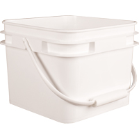 Square Pail, Plastic, 2.1 gal. Les Fournitures Industrielles Méga