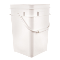 Square Pail, Plastic, 4.25 gal. Les Fournitures Industrielles Méga