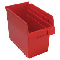 Store-Max Shelf Bins, 6-5/8" W x 8" H x 11-5/8" D, Red, 44 lbs. Capacity Les Fournitures Industrielles Méga