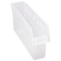 Store-Max Shelf Bins, 4-3/8" W x 8" H x 17-7/8" D, Clear, 56 lbs. Capacity Les Fournitures Industrielles Méga
