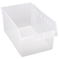 Store-Max Shelf Bins, 11-1/8" W x 8" H x 17-7/8" D, Clear, 56 lbs. Capacity Les Fournitures Industrielles Méga