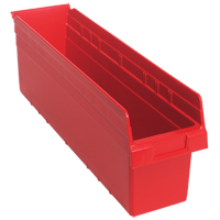 Bacs pour &eacute;tag&egrave;re Store-Max, 6-5/8" la x 8" H x 23-5/8" p, Rouge, Capacit&eacute; 68 lb Les Fournitures Industrielles Méga