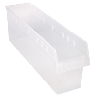 Bacs pour &eacute;tag&egrave;re Store-Max, 6-5/8" la x 8" H x 23-5/8" p, Transparent, Capacit&eacute; 68 lb Les Fournitures Industrielles Méga