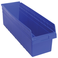 Bacs pour &eacute;tag&egrave;re Store-Max, 8-3/8" la x 8" H x 23-5/8" p, Bleu, Capacit&eacute; 68 lb Les Fournitures Industrielles Méga