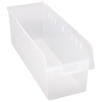 Bacs pour &eacute;tag&egrave;re Store-Max, 8-3/8" la x 8" H x 23-5/8" p, Transparent, Capacit&eacute; 68 lb Les Fournitures Industrielles Méga