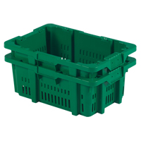 Contenant en plastique Stack-N-Nest pour la manutention des aliments, 16" x 23,9" x 8,8", Vert Les Fournitures Industrielles Méga