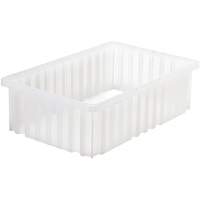 Divider Box&reg; Container, Plastic, 16.5" W x 10.875" D x 5" H, Grey Les Fournitures Industrielles Méga