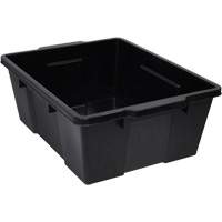 Contenant avec loquets en plastique,  la x 21" p x 7,75" h, Noir Les Fournitures Industrielles Méga