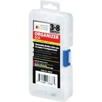 Boîte &agrave; compartiments en plastique, 2,75" la x 5,5" p x 1,25" h, 8 compartiments Les Fournitures Industrielles Méga