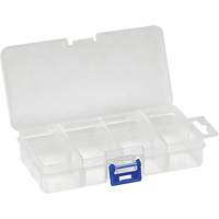 Boîte &agrave; compartiments en plastique, 2,75" la x 5,5" p x 1,25" h, 8 compartiments Les Fournitures Industrielles Méga