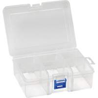 Boîte &agrave; compartiments en plastique, 4,75" la x 6,75" p x 2,25" h, 6 compartiments Les Fournitures Industrielles Méga