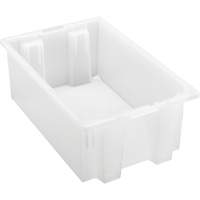 Heavy-Duty Stack & Nest Tote, 6" x 11" x 18", Clear Les Fournitures Industrielles Méga