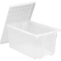 Heavy-Duty Stack & Nest Tote, 15" x 19.5" x 29.5", Clear Les Fournitures Industrielles Méga