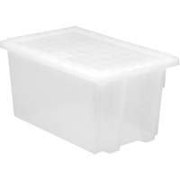 Heavy-Duty Stack & Nest Tote, 15" x 19.5" x 29.5", Clear Les Fournitures Industrielles Méga
