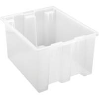Heavy-Duty Stack & Nest Tote, 10" x 15.5" x 19.5", Clear Les Fournitures Industrielles Méga