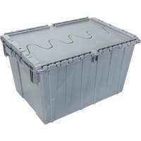 Contenant de distribution en plastique avec dessus basculant, 21,65" x 15,5" x 12,5", Gris Les Fournitures Industrielles Méga