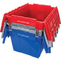 Contenant de distribution en plastique avec dessus basculant, 21,65" x 15,5" x 12,5", Gris Les Fournitures Industrielles Méga