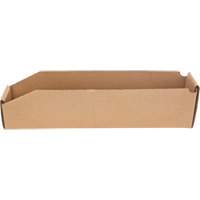 Boîtes profondes en carton ondul&eacute;, 1-7/8" la x 17-1/8" p x 4-1/2" h, Beige Les Fournitures Industrielles Méga