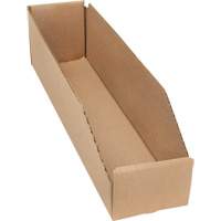 Boîtes profondes en carton ondul&eacute;, 3-3/4" la x 17-1/4" p x 4-1/2" h, Beige Les Fournitures Industrielles Méga