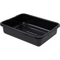 Bac d'entreposage tout usage &agrave; fond rainur&eacute;, 5" ha x 15" p x 21" lo, Plastique, Noir Les Fournitures Industrielles Méga