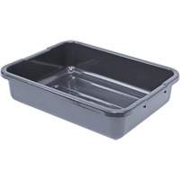 Bac d'entreposage tout usage &agrave; fond rainur&eacute;, 5" ha x 15" p x 21" lo, Plastique, Gris Les Fournitures Industrielles Méga