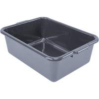 Bac d'entreposage tout usage &agrave; fond plat, 7" ha x 15" p x 21" lo, Plastique, Gris Les Fournitures Industrielles Méga