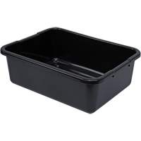 Bac d'entreposage tout usage &agrave; fond rainur&eacute;, 7" ha x 15" p x 21" lo, Plastique, Noir Les Fournitures Industrielles Méga