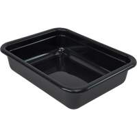 Bac d'entreposage tout usage &agrave; fond plat, 5" ha x 17" p x 22" lo, Plastique, Noir Les Fournitures Industrielles Méga