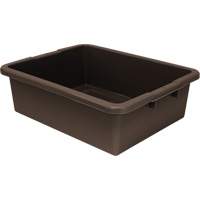 Bac d'entreposage tout usage &agrave; fond rainur&eacute;, 7" ha x 17" p x 22" lo, Plastique, Brun Les Fournitures Industrielles Méga