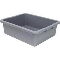 Bac d'entreposage tout usage &agrave; fond rainur&eacute;, 7" ha x 17" p x 22" lo, Plastique, Gris Les Fournitures Industrielles Méga