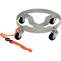 Chariots &agrave; &eacute;tages multiples pour baril, Acier, Capacit&eacute;e 900 lb, Diam&egrave;tre 19", Roue en Caoutchouc Les Fournitures Industrielles Méga