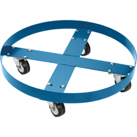 Chariot pour baril, Acier, Capacit&eacute;e 750 lb, Diam&egrave;tre 24", Roue en Polyol&eacute;fine Les Fournitures Industrielles Méga