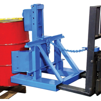 Manipulateur de barils MORSPEED 1500 pour chariot &eacute;l&eacute;vateur, Pour 55 gal. US (45 gal. imp.) Les Fournitures Industrielles Méga