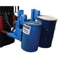 Manipulateur de barils MORSPEED 1500 pour chariot &eacute;l&eacute;vateur, Pour 55 gal. US (45 gal. imp.) Les Fournitures Industrielles Méga