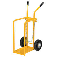 Chariot pour bouteille de gaz, Roues Caoutchouc moul&eacute;, Base de 9-13/16" la x 16" lo, 150 lb Les Fournitures Industrielles Méga