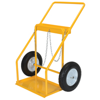 Chariot pour bouteille de gaz, Roues Caoutchouc, Base de 22" la x 14-1/8" lo, 250 lb Les Fournitures Industrielles Méga