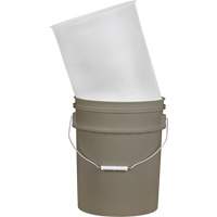 Plastic Pail Liner, 11-1/4" Dia. x 14" H, 5 US gal (4.16 imp. Gal.) Capacity Les Fournitures Industrielles Méga