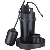 Pompe de puisard submersible thermoplastique, 2560 gal./h, 115 V, 4,6 A, 1/3 CV Les Fournitures Industrielles Méga
