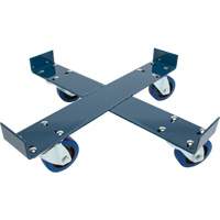 Chariot pour baril, Acier, Capacit&eacute;e 1400 lb, Diam&egrave;tre 24", Roue en &eacute;lastique bleu Les Fournitures Industrielles Méga