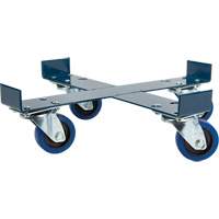 Chariot pour baril, Acier, Capacit&eacute;e 1400 lb, Diam&egrave;tre 24", Roue en &eacute;lastique bleu Les Fournitures Industrielles Méga