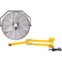 Trousse de ventilateur pour poste de travail industriel avec bras double verrouillable, Industriel, 3 vitesses, Diam&egrave;tre de 24" Les Fournitures Industrielles Méga
