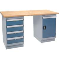 &eacute;tabli pr&eacute;conçu, Porte & tiroirs, Cap 2500 lb, 72" la x 30" p, 34" h Les Fournitures Industrielles Méga