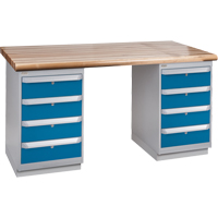 &eacute;tabli pr&eacute;conçu, Deux tiroirs, Cap 2500 lb, 72" la x 30" p, 34" h Les Fournitures Industrielles Méga