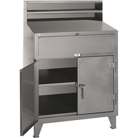 Cabinet Shop Desks, 36" W x 28" D x 54" H, Grey Les Fournitures Industrielles Méga